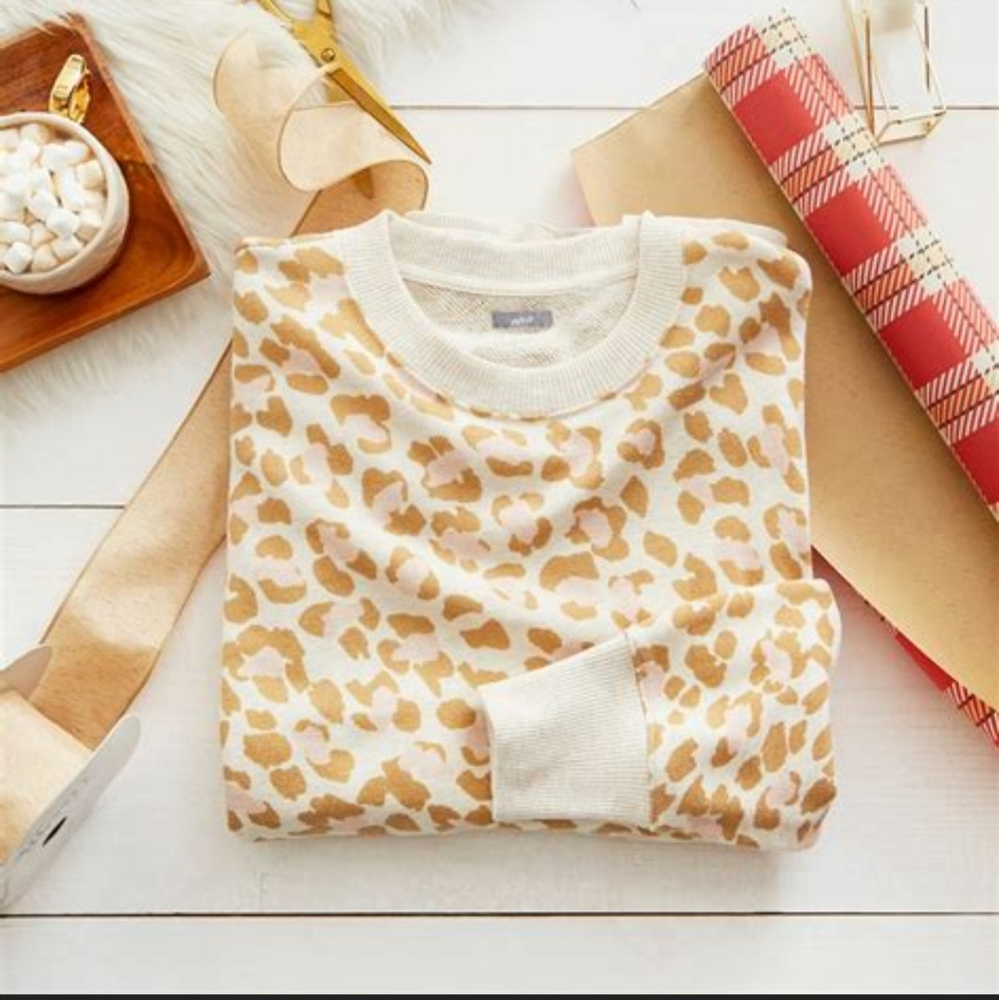 Aerie leopard desert sweatshirt